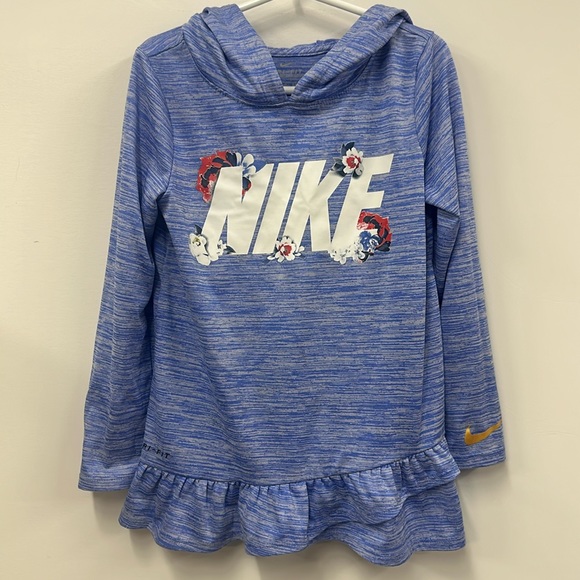 Nike dri-fit floral hooded peplum top 6X - Picture 1 of 6